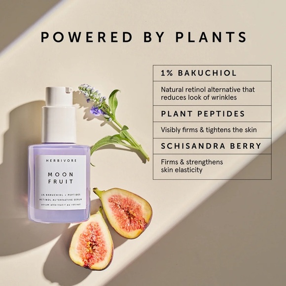 Herbivore Moon Fruit 1% Bakuchiol + Peptides Retinol Alternative Serum 1oz - Picture 3 of 5